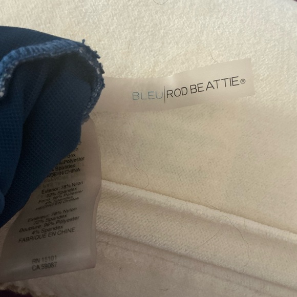 Bleu Rod Beattie Navy and White Striped One-Piece Swimsuit - Picture 7 of 8